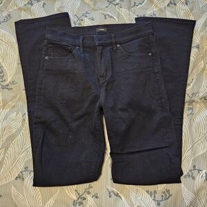Black Denim Jeans Boot Cut Skyscraper Mid Rise by Express
